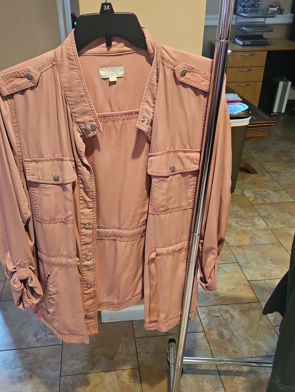 LOFT Utility Jacket in Rose Blush